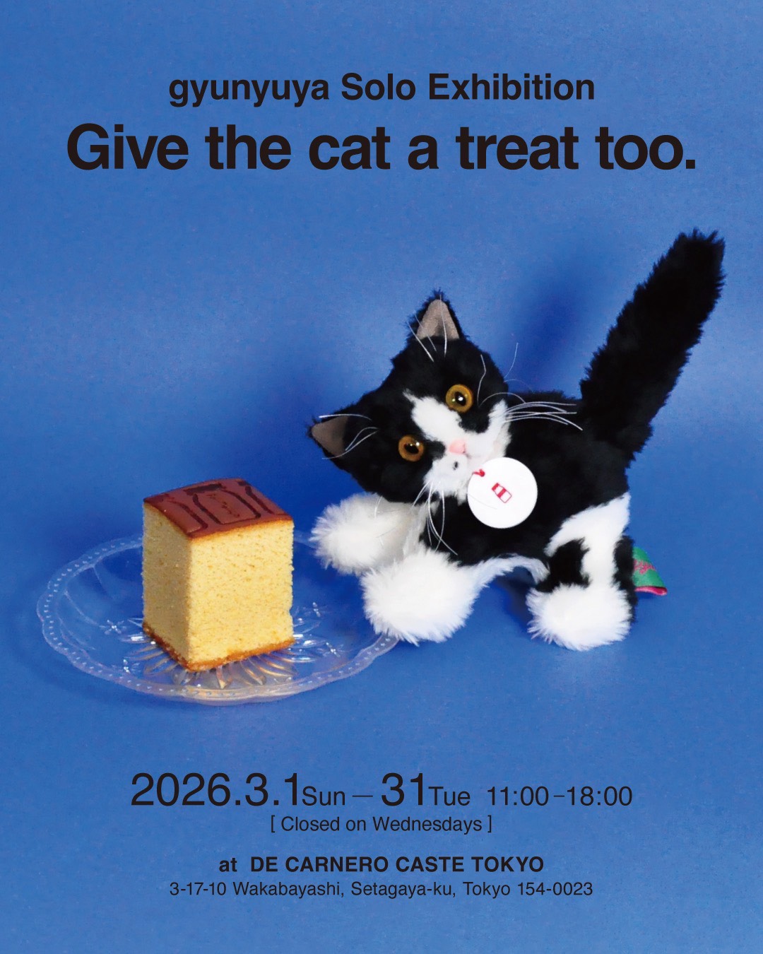 gyunyuya Solo Exhibition『Give the cat a treat too.』 - カステラの